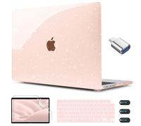 CISSOOK Compatible with MacBook Air 15 inch Case Glitter Pink 2025 2024 2023 Model A3241 A3114 A2941, Bling Hard Shell Case for MacBook Air 15 inch M4 M3 M2 Sparkly Cherry Pink
