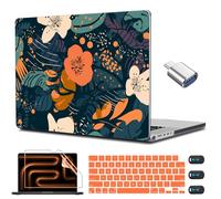 CISSOOK Compatible with MacBook Pro 14 inch Case 2025-2021 Release M5 A3434 M4 A3112 A3185 A3401 M3 A2992 A2918 M2 A2779 M1 A2442 Pro Max Chip, Pro 14-inch Plastic Hard Shell Case, Little Flower