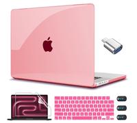 CISSOOK Compatible with MacBook Pro 14 Inch Case Pink 2025 2024 2023 2021 Release M4 A3112 A3185 A3401/ M3 A2918 A2992 A2779 M2 A2442, Plastic Hard Shell Case for MacBook Pro 14.2, Clear Pink