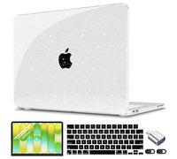CISSOOK for MacBook Neo 13 inch Case Glitter Clear A3404 Release 2026 | 5in1 Set Hard Shell Case, A18 Pro Chip, Keyboard Cover, Screen Protector, Scratch Resistant, Ultra-Thin, for Office & Travel