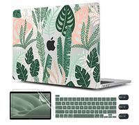 CISSOOK Palm for MacBook Pro 13 inch Case 2025-2020 Release M2 Chip A2338 M1 A2251 A2289 with Touch Bar, Tropical Hard Shell Case with Keyboard Cover for MacBook Pro 13, Tropical Palm Leaves