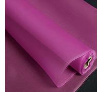CISULI 100% Pure Silk Organza Gauze Fabric,6 Momme,Width 140cm,Material for Puff Sleeve/Wedding Dress Veil (XY38)