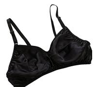 CISULI 100% Pure Silk Satin Bra Single Layer Silk Bralette B/C Cup Non-Wire Non-Padded Anti-Allergy Cool (UK, Alpha, S, Regular, Petite, 05)