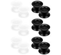 Cisyozi 0G Clear Black Silicone Ear Gauges Tunnels Plugs Earrings for Ear Thin Plastic Rubber Flexible Flesh Tunnel Stretching Soft 0 Gauge Plugs Gauges Piercing Jewelry Women Men 8mm 5/16 inch