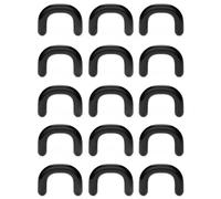 Cisyozi 10G Plastic Septum Retainer Stretching Kit 10 Gauge Silicone Acrylic Rubber U Shape Black Septum Nose Ring Pincher Taper Piercing Jewelry Retainer Surgery Work Sport Women Men