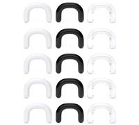 Cisyozi 10G Plastic Septum Retainer Stretching Kit 10 Gauge Silicone Acrylic Rubber U Shape Black White Clear Septum Nose Ring Pincher Taper Piercing Jewelry Retainer Surgery Work Sport Women Men