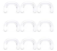 Cisyozi 10G Plastic Septum Retainer Stretching Kit 10 Gauge Silicone Acrylic Rubber U Shape Clear Septum Nose Ring Pincher Taper Piercing Jewelry Retainer Surgery Work Sport Women Men