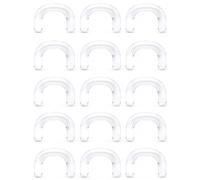 Cisyozi 10G Plastic Septum Retainer Stretching Kit 10 Gauge Silicone Acrylic Rubber U Shape Clear Septum Nose Ring Pincher Taper Piercing Jewelry Retainer Surgery Work Sport Women Men