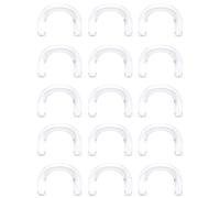 Cisyozi 12G Plastic Septum Retainer Stretching Kit 12 Gauge Silicone Acrylic Rubber U Shape Clear Septum Nose Ring Pincher Taper Piercing Jewelry Retainer Surgery Work Sport Women Men