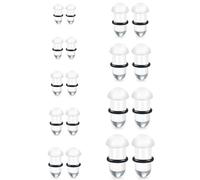 Cisyozi 14G-00G Acrylic Ear Stretching Kit Single Flare Plugs With Rubber Rings Unique Smooth Acrylic Gauges for Daily Wear Earring Expander Stretcher Piercing Body Jewelry for Women Men, 14g, 12g