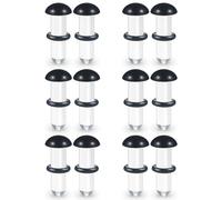 Cisyozi 14G-00G Acrylic Gauges for Ear Single Flare Plugs With Rubber Rings Unique Smooth Acrylic Gauges for Daily Wear Earring Expander Stretching Kit Piercing Jewelry for Women Men, 12G=2mm, Acrylic