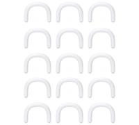 Cisyozi 14G Plastic Septum Retainer Stretching Kit 14 Gauge Silicone Acrylic Rubber U Shape White Septum Nose Ring Pincher Taper Piercing Jewelry Retainer Surgery Work Sport Women Men