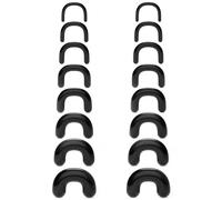 Cisyozi 16G 14G 12G 10G 8G 6G 4G 2G Plastic Black Septum Retainer Stretching Kit Silicone Acrylic Rubber U Shape Septum Nose Ring Stretcher Pincher Taper Piercing Jewelry Surgery Work Sport Women Men