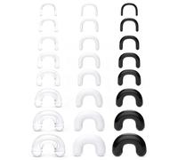 Cisyozi 16G 14G 12G 10G 8G 6G 4G 2G Plastic Clear Black Septum Retainer Stretching Kit Silicone Acrylic Rubber U Shape Septum Nose Ring Pincher Taper Piercing Jewelry Surgery Work Sport Women Men