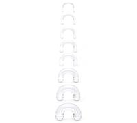 Cisyozi 16G 14G 12G 10G 8G 6G 4G 2G Plastic Clear Septum Retainer Stretching Kit Silicone Acrylic Rubber U Shape Septum Nose Ring Stretcher Pincher Taper Piercing Jewelry Surgery Work Sport Women Men