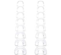 Cisyozi 16G 14G 12G 10G 8G 6G 4G 2G Plastic Clear Septum Retainer Stretching Kit Silicone Acrylic Rubber U Shape Septum Nose Ring Stretcher Pincher Taper Piercing Jewelry Surgery Work Sport Women Men