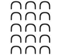 Cisyozi 16G Plastic Septum Retainer Stretching Kit 16 Gauge Silicone Acrylic Rubber U Shape Black Septum Nose Ring Pincher Taper Piercing Jewelry Retainer Surgery Work Sport Women Men