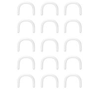 Cisyozi 16G Plastic Septum Retainer Stretching Kit 16 Gauge Silicone Acrylic Rubber U Shape White Septum Nose Ring Pincher Taper Piercing Jewelry Retainer Surgery Work Sport Women Men