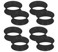 Cisyozi 36mm Black Silicone Gauges Tunnels Plugs Earrings for Ear Thin Plastic Flexible Rubber Ear Gauges Tunnel Stretching Kit Large Plug Gauges Retainer Piercing Jewelry Women Men 1 7/16 inch
