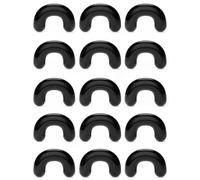 Cisyozi 4G Plastic Septum Retainer Stretching Kit 4 Gauge Silicone Acrylic Rubber U Shape Black Septum Nose Ring Pincher Taper Piercing Jewelry Retainer Surgery Work Sport Women Men