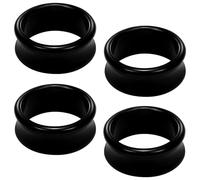 Cisyozi 6G-50mm Acrylic Gauges for Ear Double Flared Saddle Lightweight Ear Gauges Tunnels Plugs Stretcher Expander Piercing Body Jewelry for Women Men Black Clear, 34mm = 1 5/16 inch, Acrylic