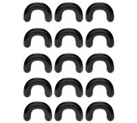 Cisyozi 6G Plastic Septum Retainer Stretching Kit 6 Gauge Silicone Acrylic Rubber U Shape Black Septum Nose Ring Pincher Taper Piercing Jewelry Retainer Surgery Work Sport Women Men