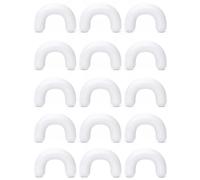 Cisyozi 6G Plastic Septum Retainer Stretching Kit 6 Gauge Silicone Acrylic Rubber U Shape White Septum Nose Ring Pincher Taper Piercing Jewelry Retainer Surgery Work Sport Women Men