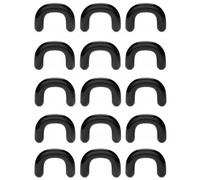 Cisyozi 8G Plastic Septum Retainer Stretching Kit 8 Gauge Silicone Acrylic Rubber U Shape Black Septum Nose Ring Pincher Taper Piercing Jewelry Retainer Surgery Work Sport Women Men