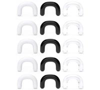 Cisyozi 8G Plastic Septum Retainer Stretching Kit 8 Gauge Silicone Acrylic Rubber U Shape Black White Clear Septum Nose Ring Pincher Taper Piercing Jewelry Retainer Surgery Work Sport Women Men