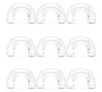 Cisyozi 8G Plastic Septum Retainer Stretching Kit 8 Gauge Silicone Acrylic Rubber U Shape Clear Septum Nose Ring Pincher Taper Piercing Jewelry Retainer Surgery Work Sport Women Men