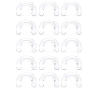 Cisyozi 8G Plastic Septum Retainer Stretching Kit 8 Gauge Silicone Acrylic Rubber U Shape Clear Septum Nose Ring Pincher Taper Piercing Jewelry Retainer Surgery Work Sport Women Men