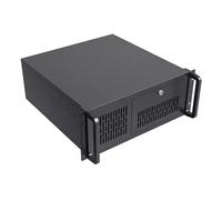 CiT 4U Rackmount Server Case 500mm Heavy-Duty Industrial Chassis with Lockable Front Door Supports ATX/mATX 8x Internal HDD Bays for Massive Storage Black
