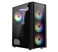 CiT Blade Black Mid Tower Tempered Glass PC Gaming Case