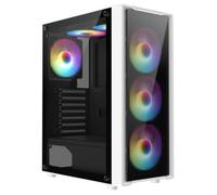 CiT Blade White Mid Tower Tempered Glass PC Gaming Case