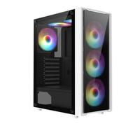 CiT Blade White Mid Tower Tempered Glass PC Gaming Case