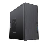 CiT Course Micro ATX Case with Brushed Aluminium Front and 1 x 80mm Rear Fan