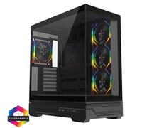 CiT Destiny Black Mid Tower Tempered Glass PC Gaming Case with ARGB Fa