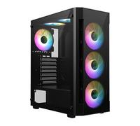 CiT Destroyer Black Mid Tower Tempered Glass PC Gaming Case