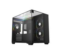 CiT Eclipse Tempered Glass Micro-ATX Gaming PC Case with 3 x Infinity ARGB Fans - Black