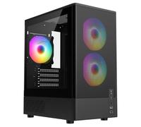 CiT F3 Gaming PC Case Micro ATX, Mesh MATX Computer Case with 3 ARGB Fans | Small footprint micro atx pc case with fans included, a full mesh airflow front and a tempered glass side panel on show