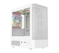 CiT F3 Mesh Tempered Glass White Micro-ATX Tower Gaming Case