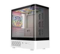 CiT F3 Tempered Glass White Micro-ATX Tower Curved Gaming Case