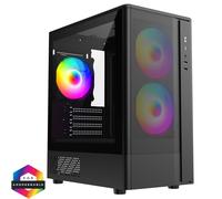 CiT F3M Black Micro-ATX Mesh ARGB Gaming PC Case - CIT-F3M-BLK-ARGB