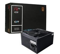 CiT FX Pro 400W PSU - Non-Modular Power Supply Unit with Active PFC - Japanese TK Capacitor - 88% Efficiency - 14cm Silent Cooling Fan - Gaming PC PSU - 80 Plus Bronze Certified | Black