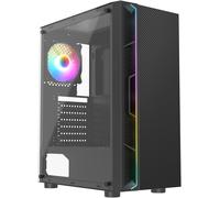 CIT Galaxy Gaming Case Black LED Strip 1xARGB Fan Side Glass