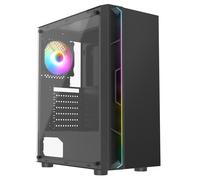 CIT Galaxy Gaming Case Black LED Strip 1xARGB Fan Side Glass