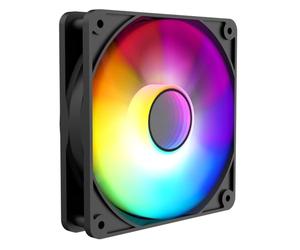 CiT Halo Reverse PC Case Fans 120mm, ARGB Intake PWM Fan, Infinity Mirror