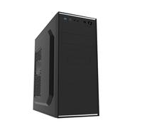 CiT Jet Stream Black Mid-Tower Case with Silver Stripe and 500W Power Supply