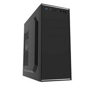 CiT Jet Stream Mid Tower PC Case with Silver Stripe 500W Power Supply - Black