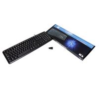 CiT KB-2106C USB/PS2 Combo Wired Keyboard - 105 Keys - Black